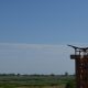 zweiter neuer Beobachtungsturm bei Mescherin mit Blick auf den Staffelder Polder (Deichschlitzungen) und auf die Westoder, Foto: M.Voigt