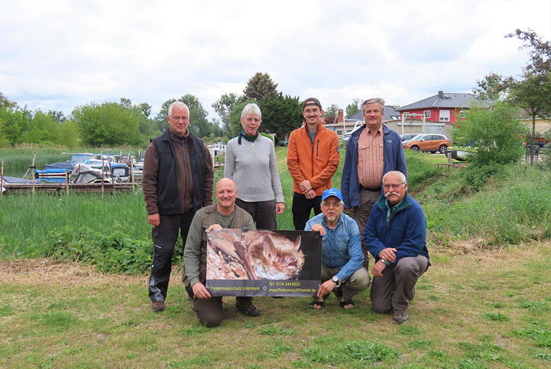 Teilnehmer des 14. Teichfledermauscamps in Schwedt/Oder (J. Scharon)